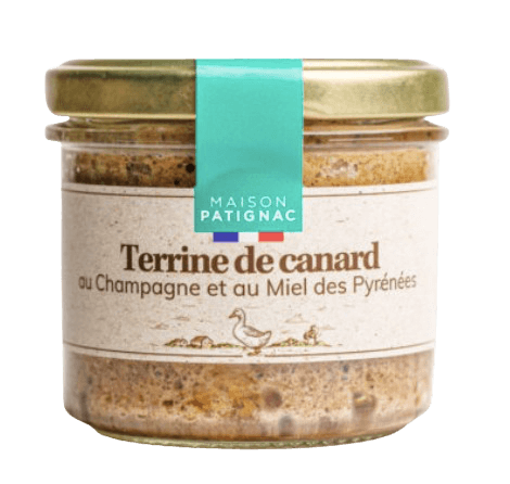 Produit maison patignac terrine canard champagne
